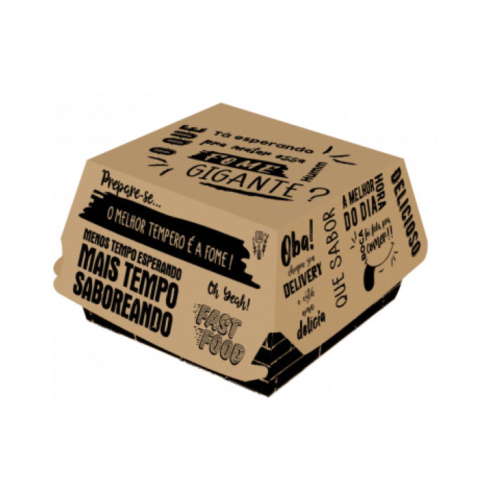 Embalagem Hambúrguer, Fritas ou Porções (pacote 100 pçs)